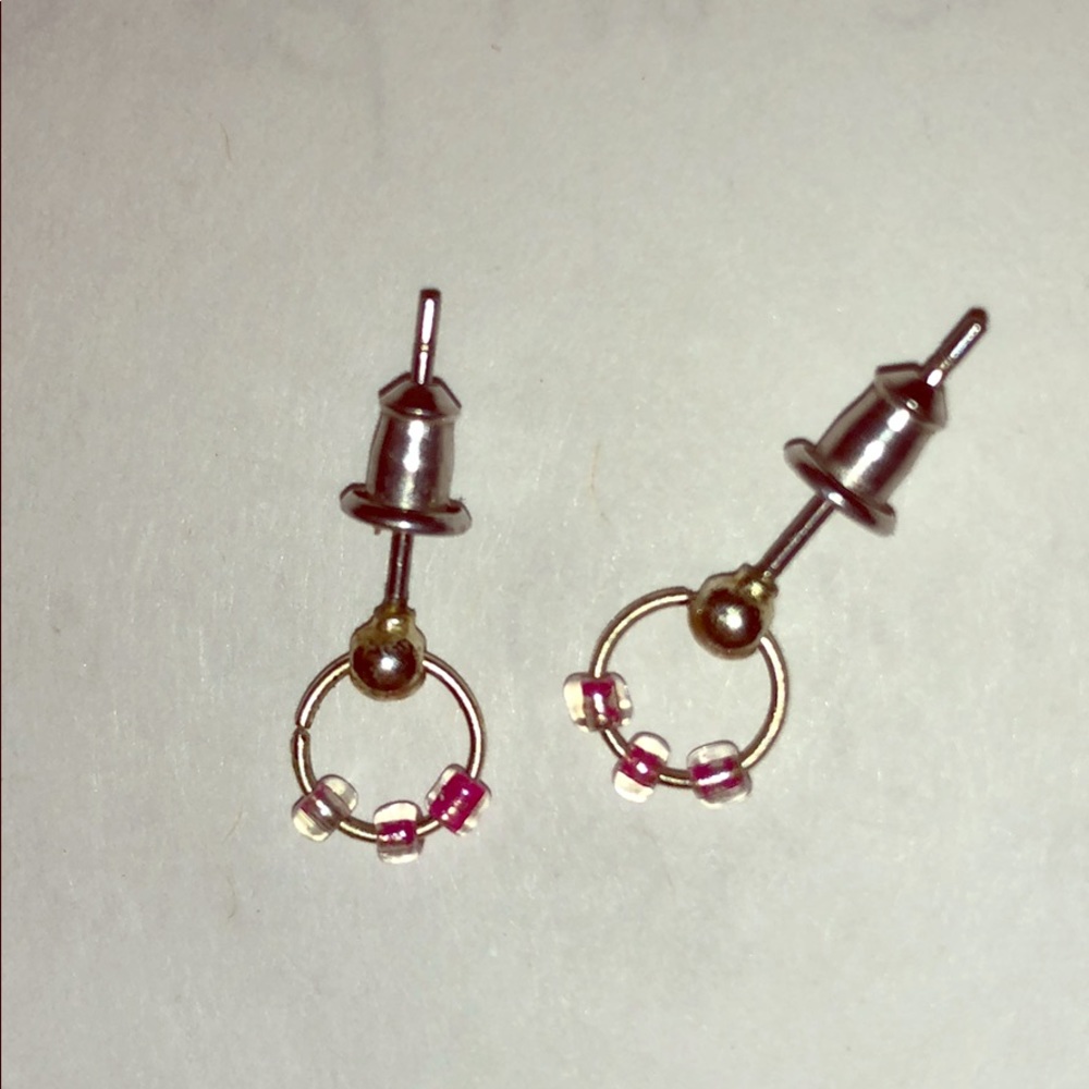 Delicate Hoop Stud Earrings